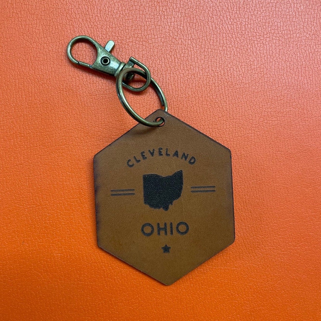 Cleveland Browns State Shape Keychain