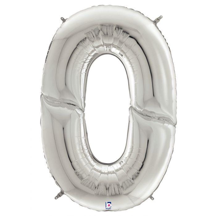 64" #0 Silver Gigaloon Balloon