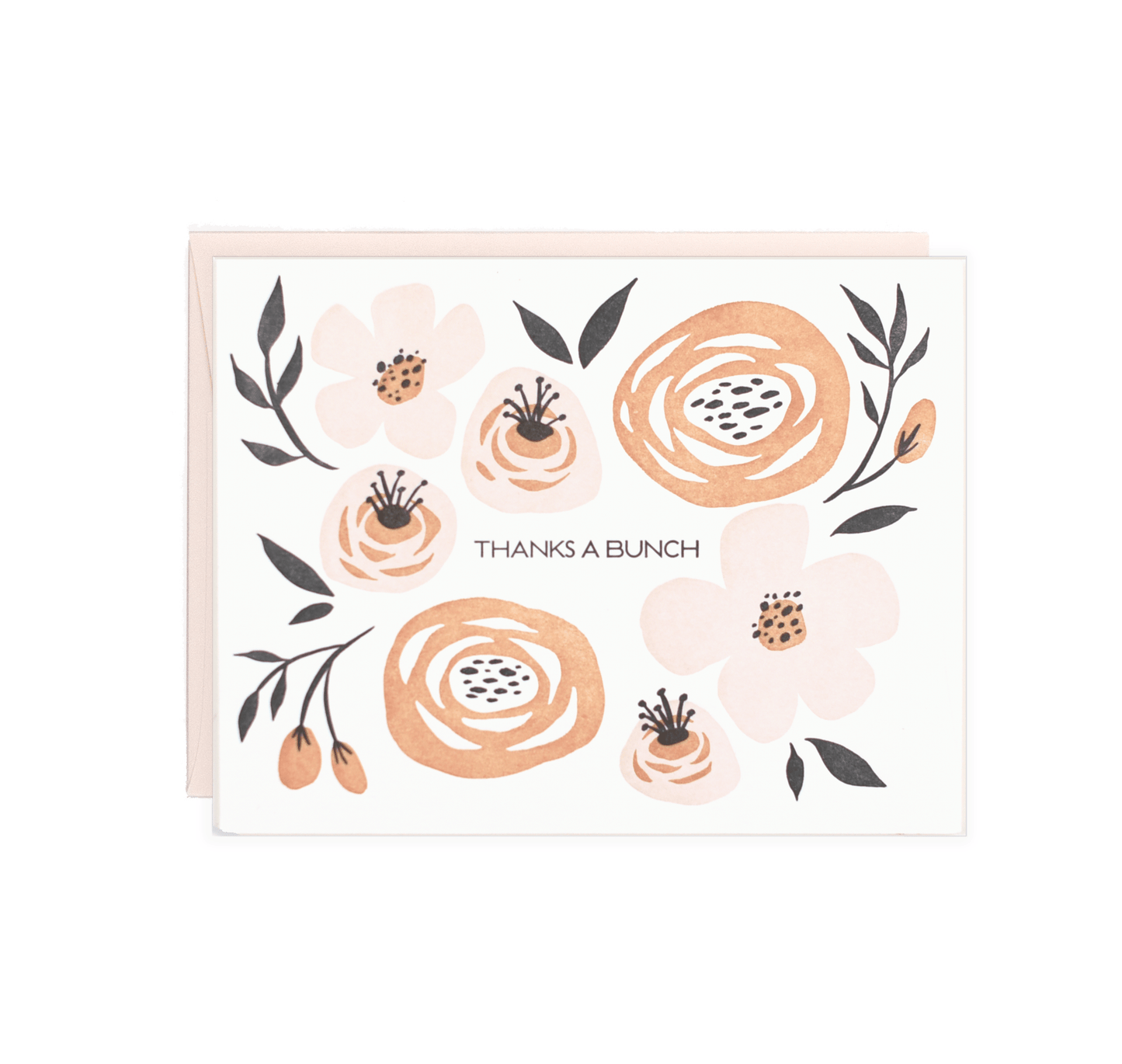 Thanks A Bunch Folk Floral Card