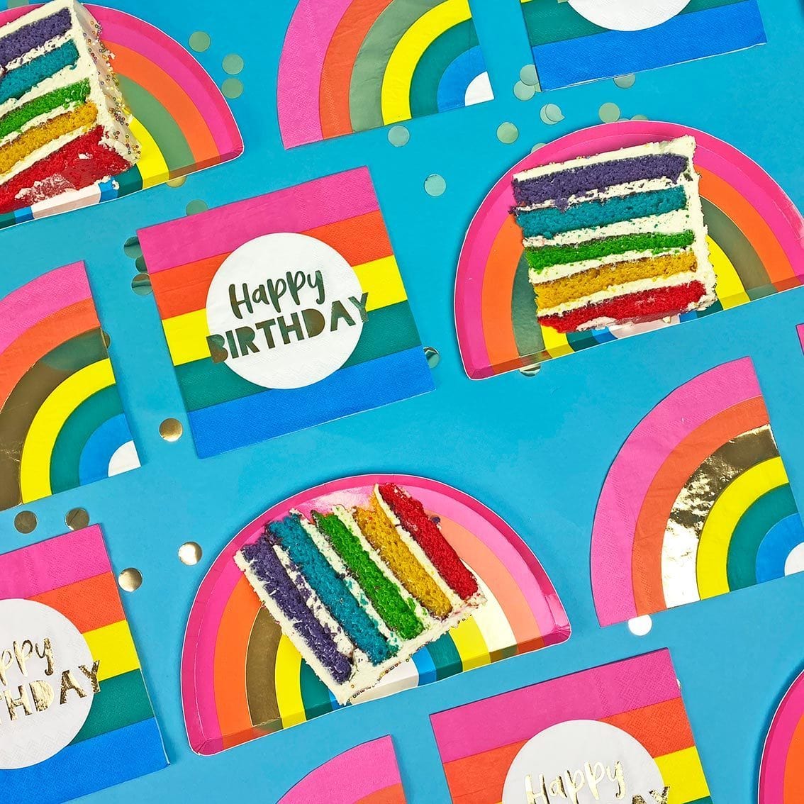 Birthday Brights Rainbow Happy Birthday Napkins