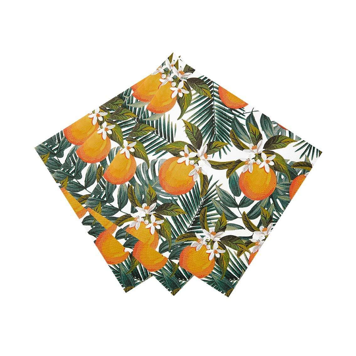 Tropical Palm & Oranges Napkins (Pack of 20) - Talking Tables
