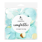 Light Blue & Gold Confetti