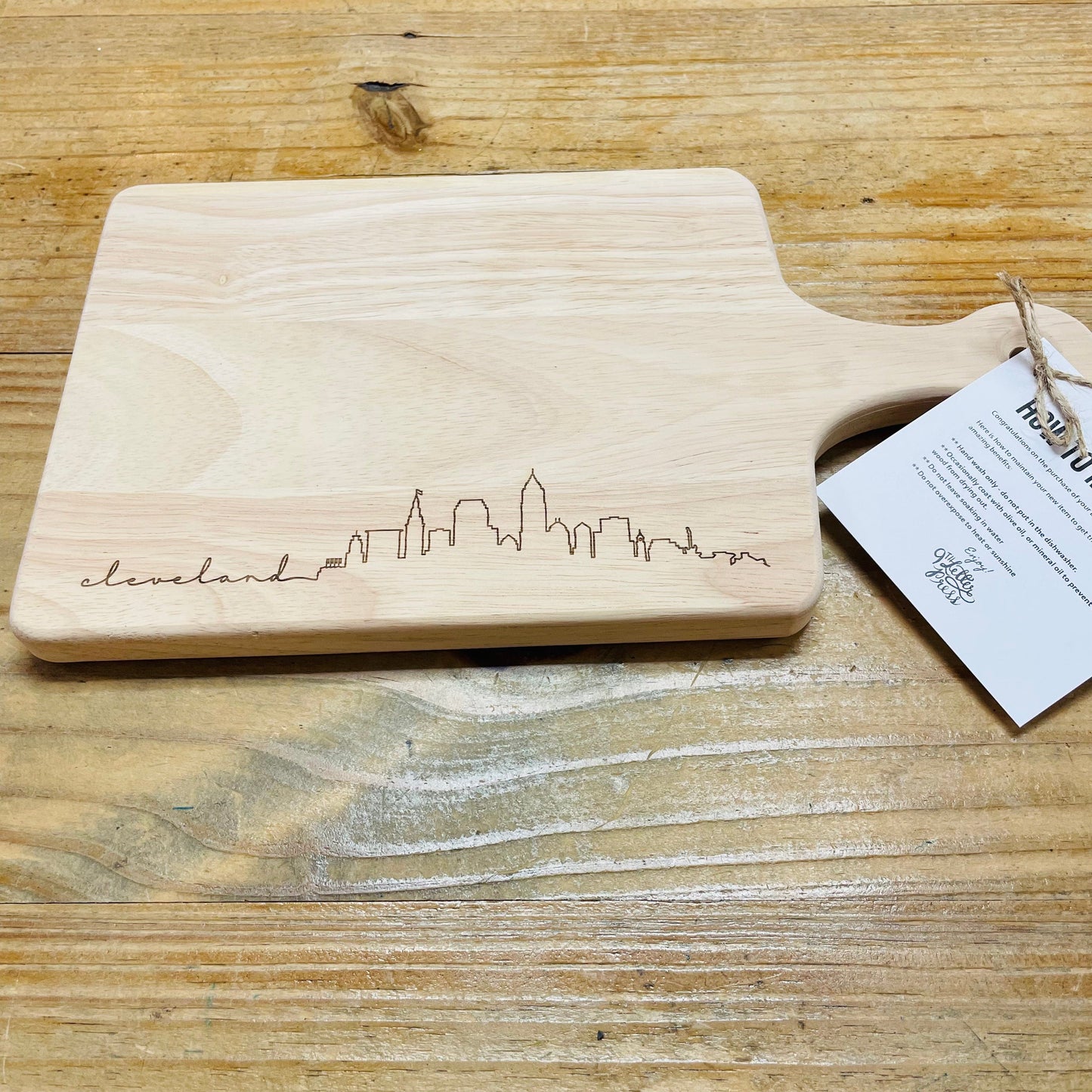 Cleveland Skyline Cutting Board