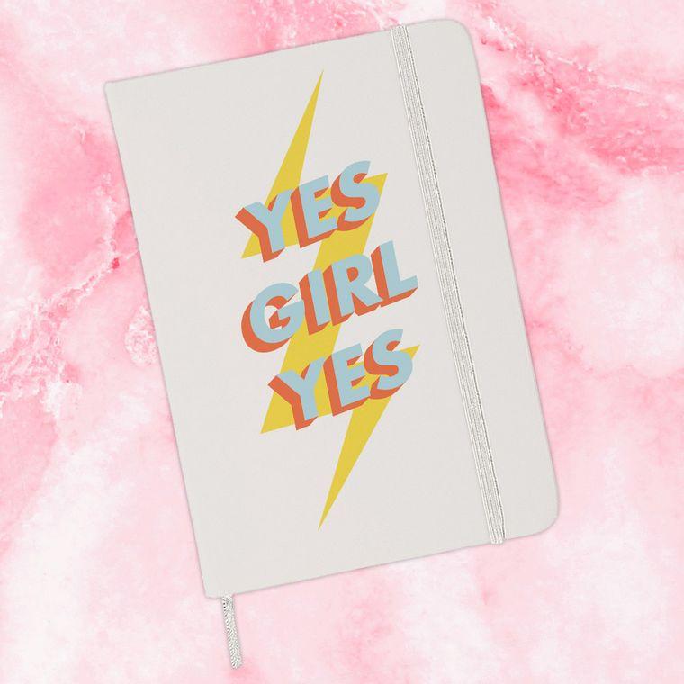 Yes Girl Yes Journal - White