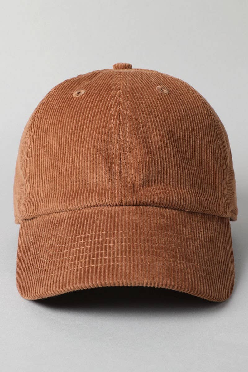 Corduroy Adjustable Cotton Baseball Cap Dad Hat: BLUEGREY / One Size