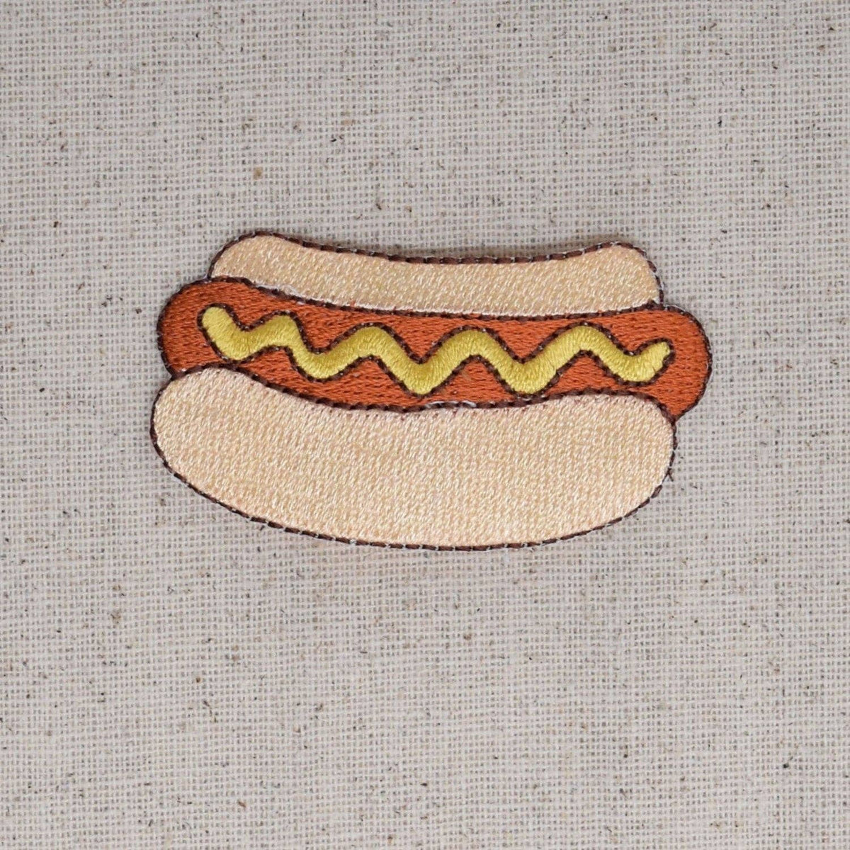 Hot Dog - Bun - Mustard - Picnic Food - Iron on Patch