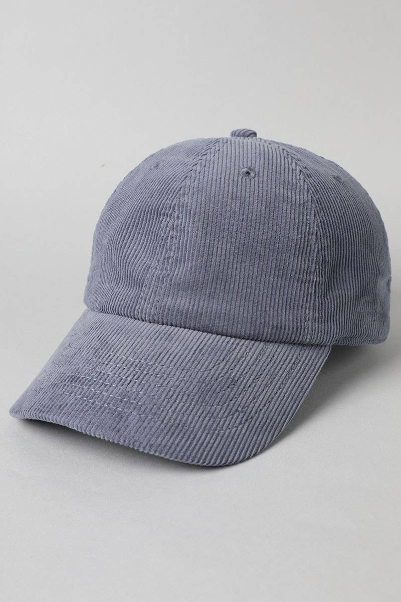 Corduroy Adjustable Cotton Baseball Cap Dad Hat: SMOKEPINK / One Size