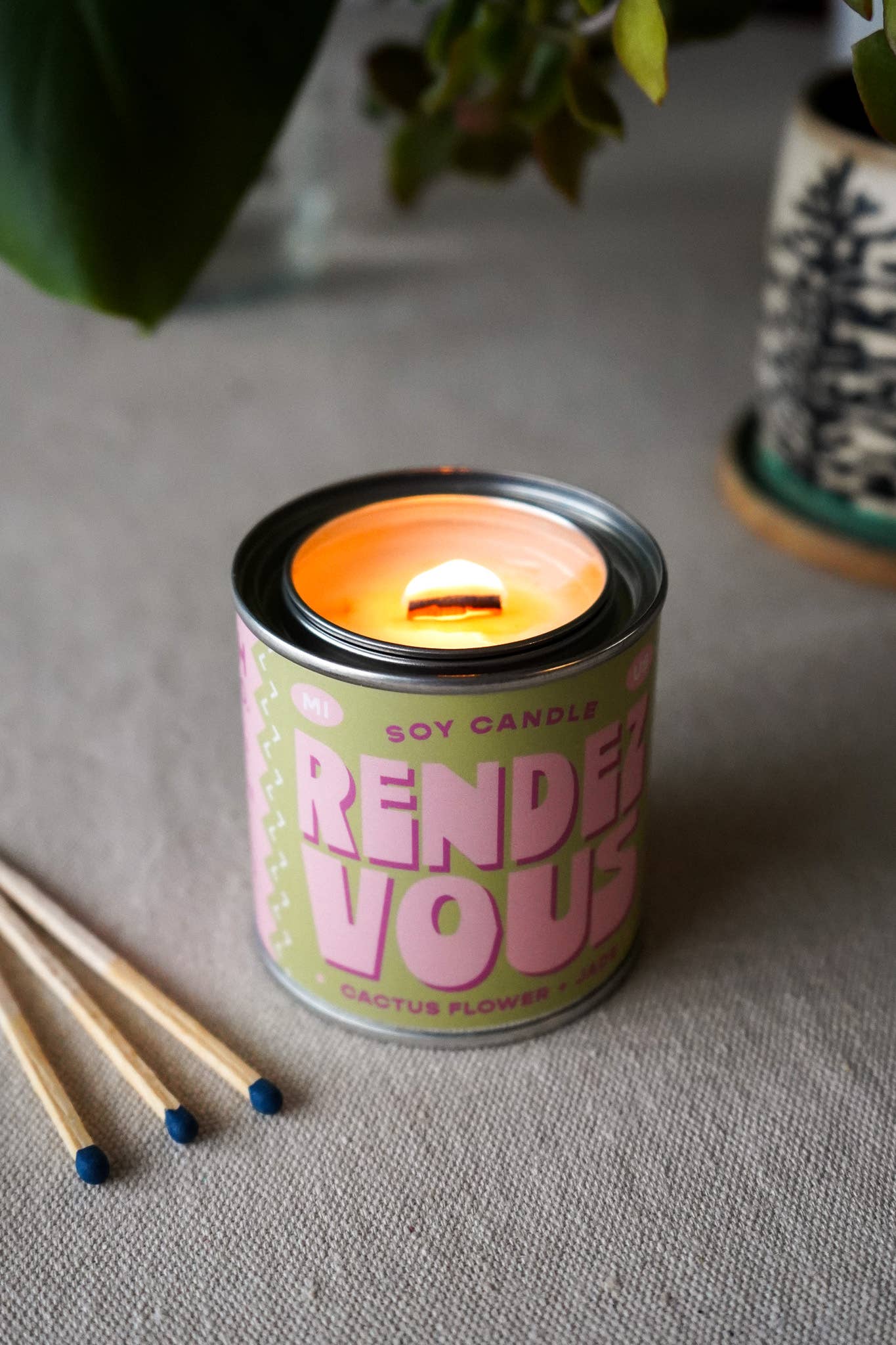 Rendezvous | Cactus Flower + Jade 8oz Soy Candle