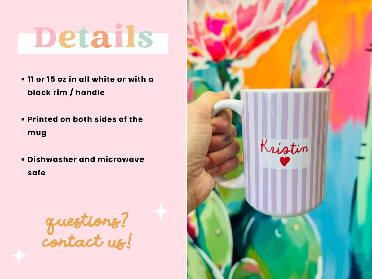 Crazy Hair Doll Coffee Mug Novelty Gag Gift Mug: 15oz / Black rim/handle