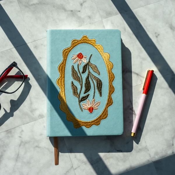 Daisy Frame Hardbound Embroidered Notebook HBE2393L