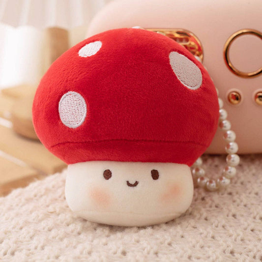 Koco - Macaron-Colored Mushroom Keychain: RED