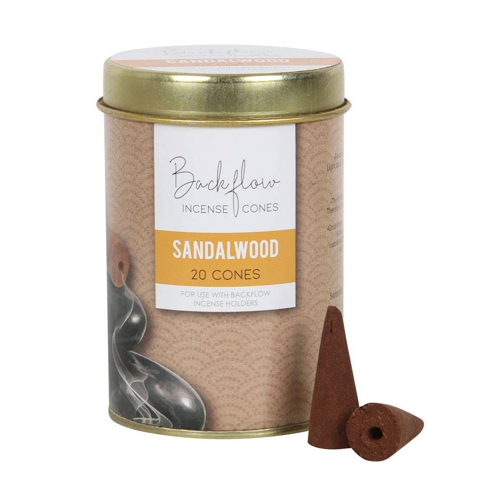 Tin of  Elements Sandalwood Jumbo Backflow Cones