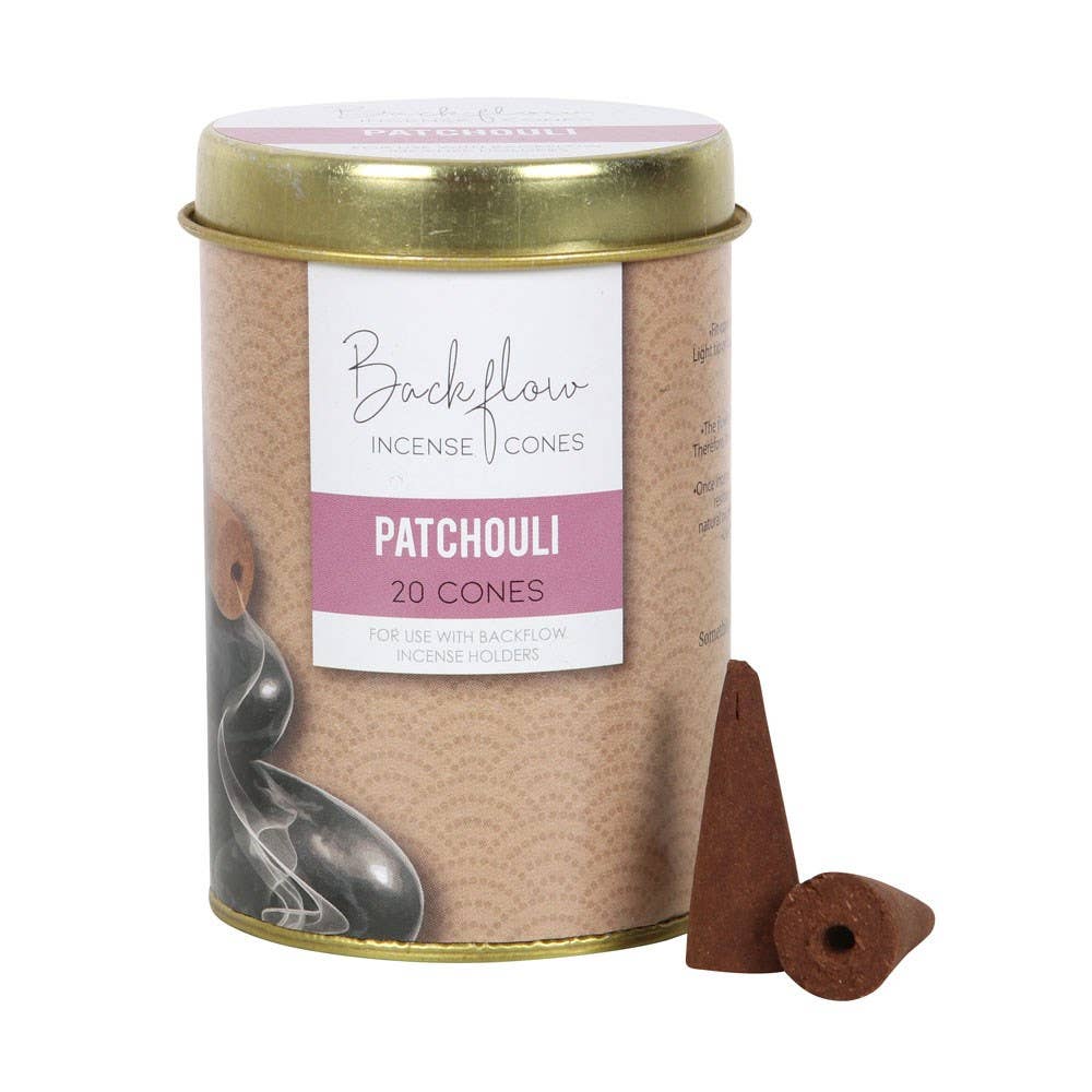 Tin of  Elements Patchouli Jumbo Backflow Cones