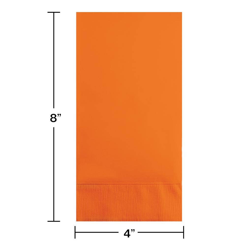 Sunkissed Orange 3 Ply Guest Towels, 16/Pkg