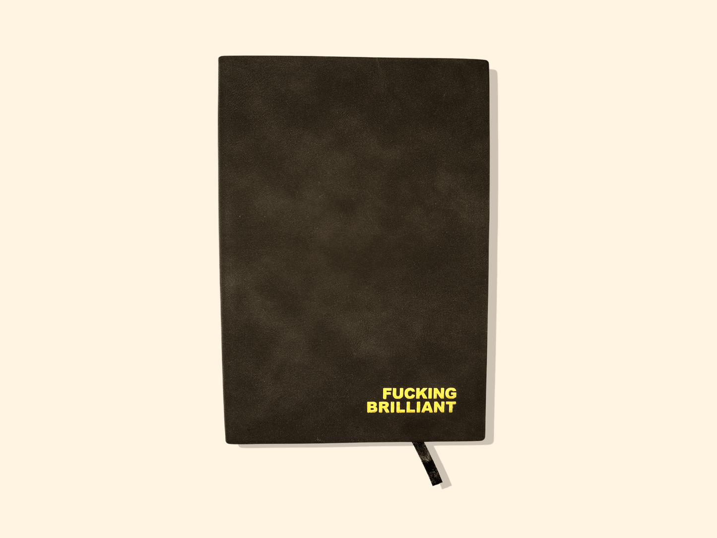 Fucking Brilliant - Vegan Suede Journal A5: Black