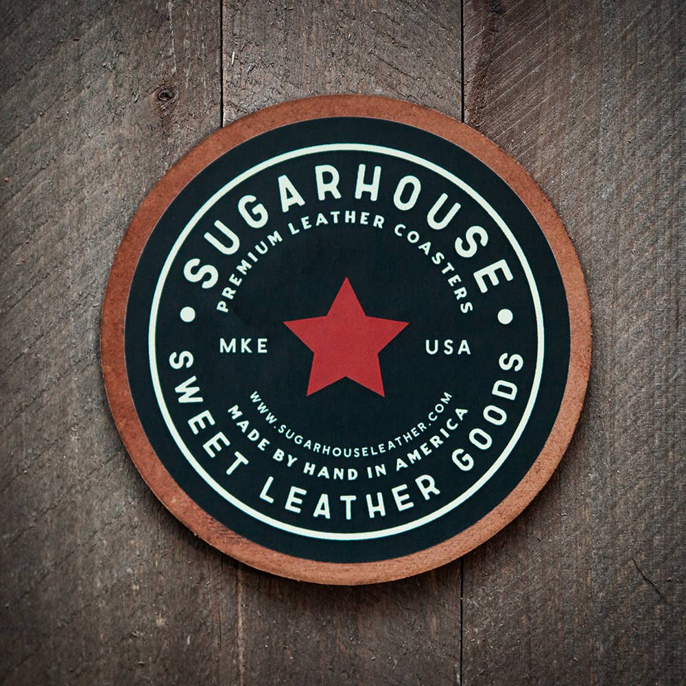 The Good Shit Leather Coaster