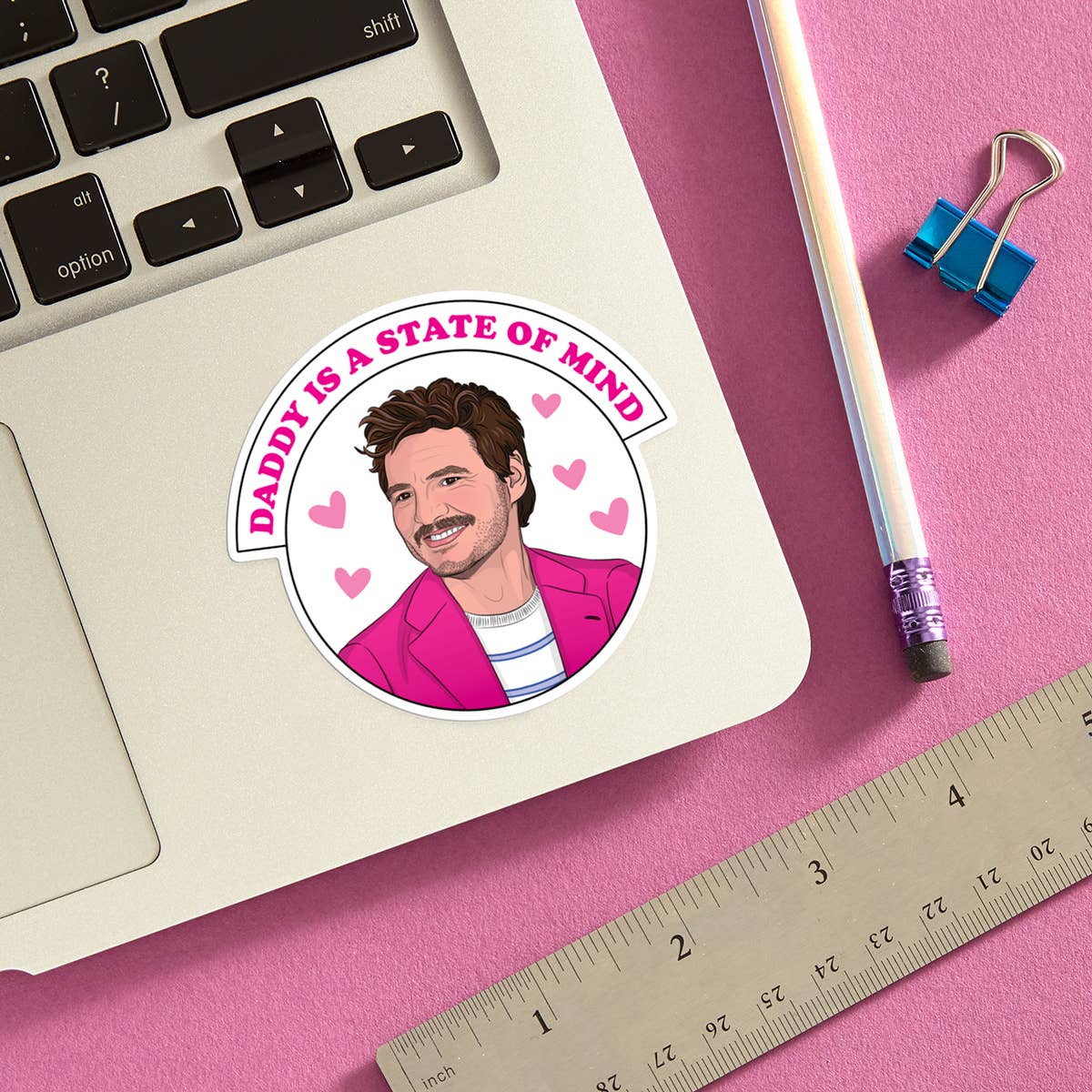 Pedro Pascal Daddy Is A State of Mind Sticker