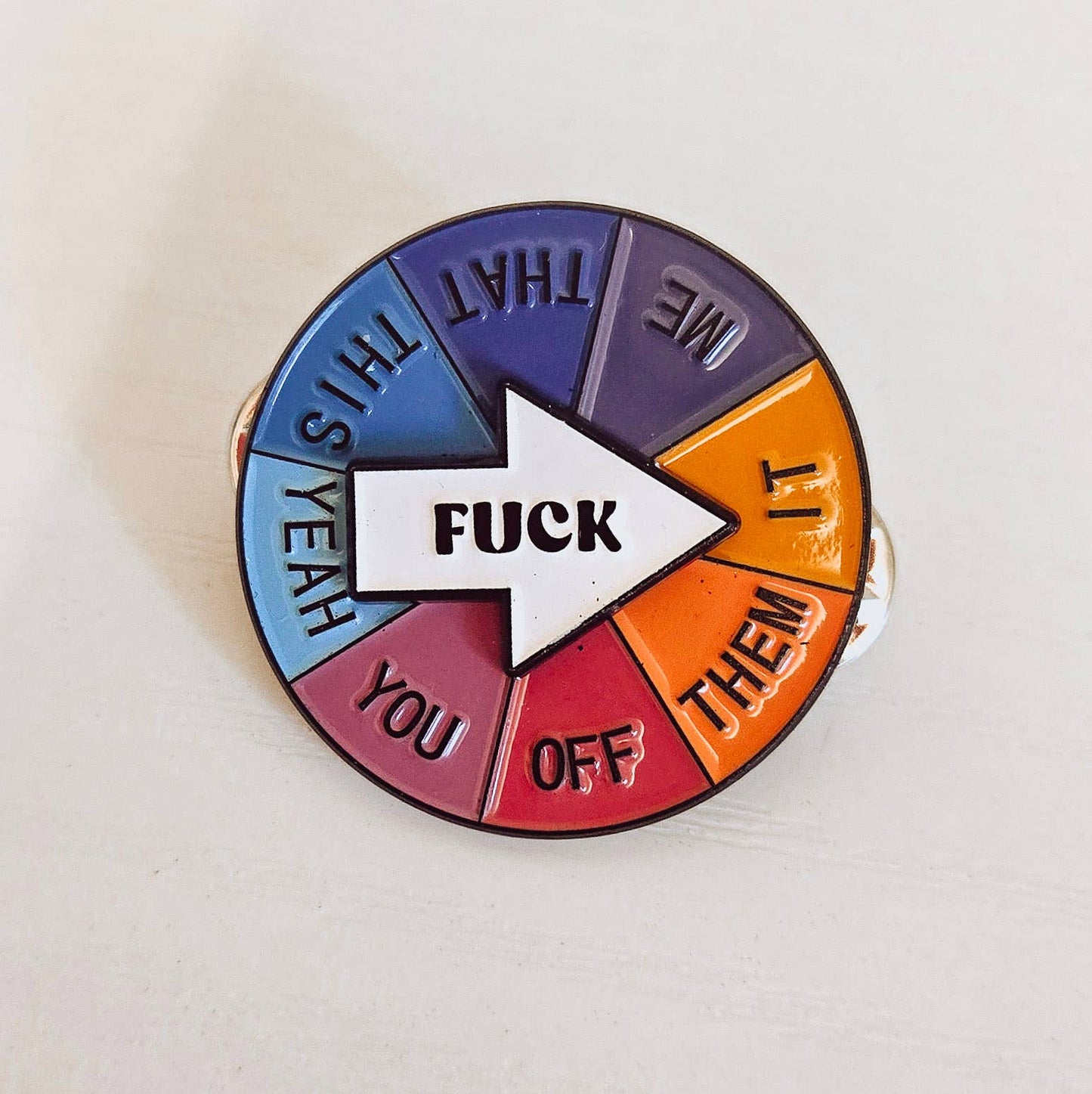 Pin: Fuck Interactive Spinner | Funny, Sweary Spinning Lapel