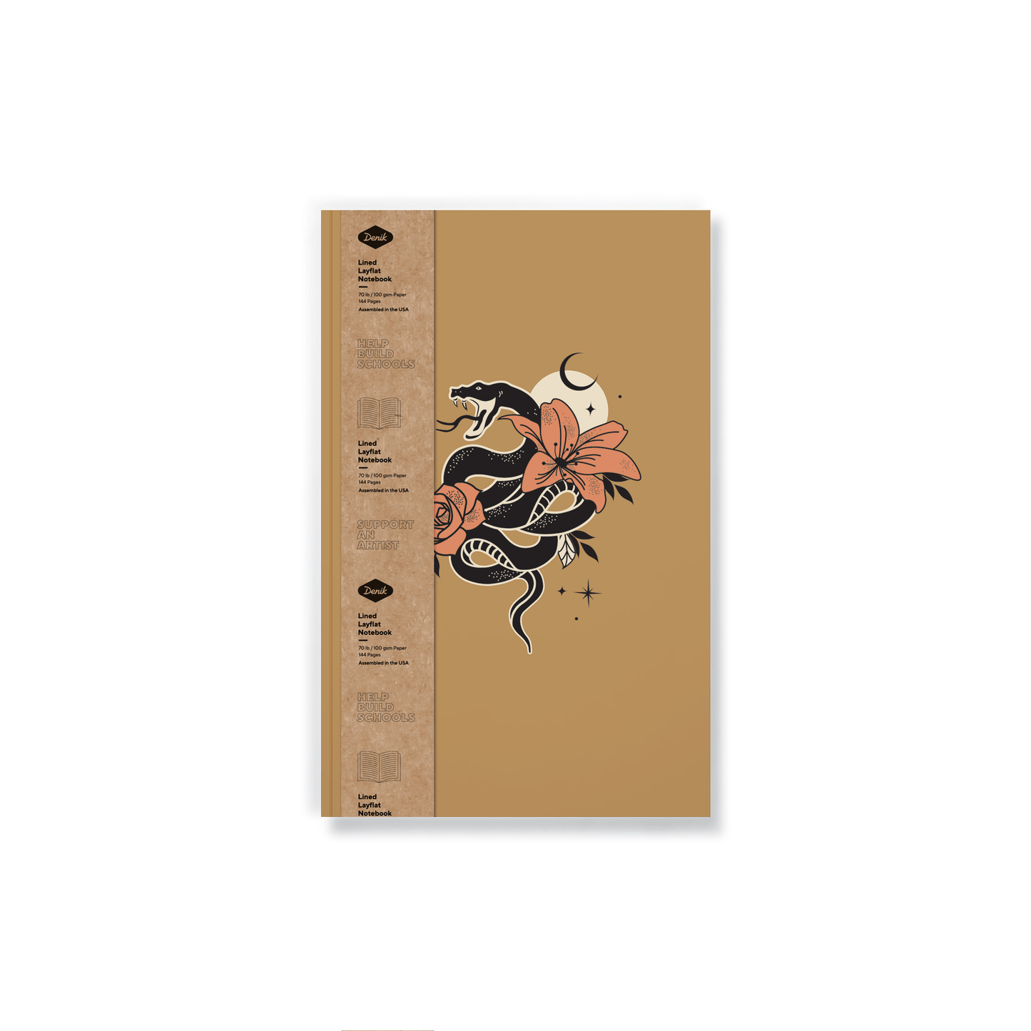 Serpent in the Flowers Layflat Notebook