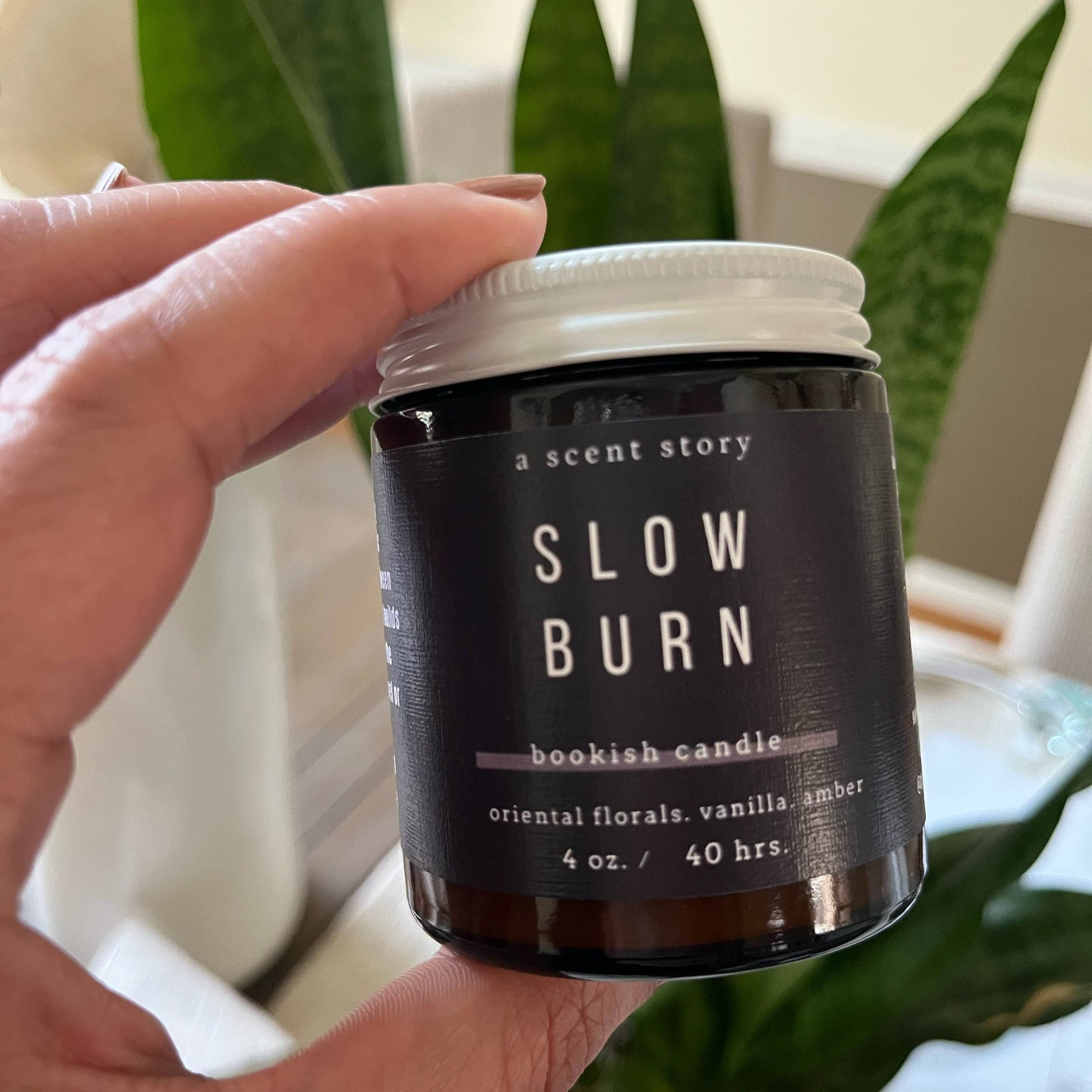 Slow Burn - Bookish Candle | Book Themed, Soy Wax, 4 + 8oz: 4oz