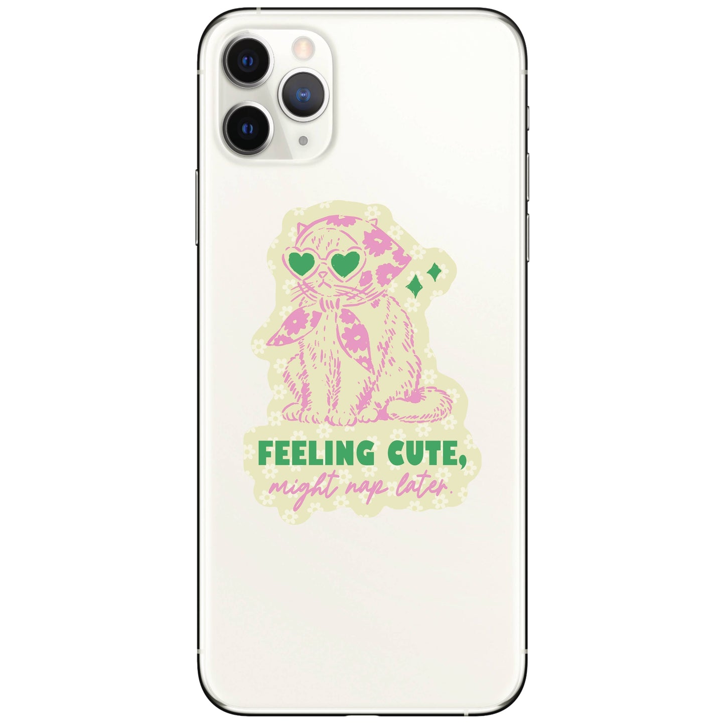 Feeling Cute, Might Nap Later Cat Sticker