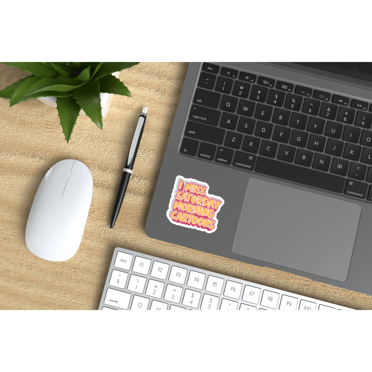 I Miss Saturday Morning Cartoons Vinyl Sticker – Retro Childhood Nostalgia