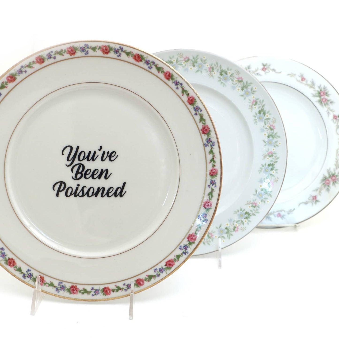 You've Been Poisoned vintage upcycled 10.5" Plate Program