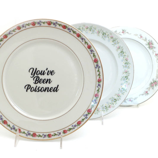 You've Been Poisoned vintage upcycled 10.5" Plate Program