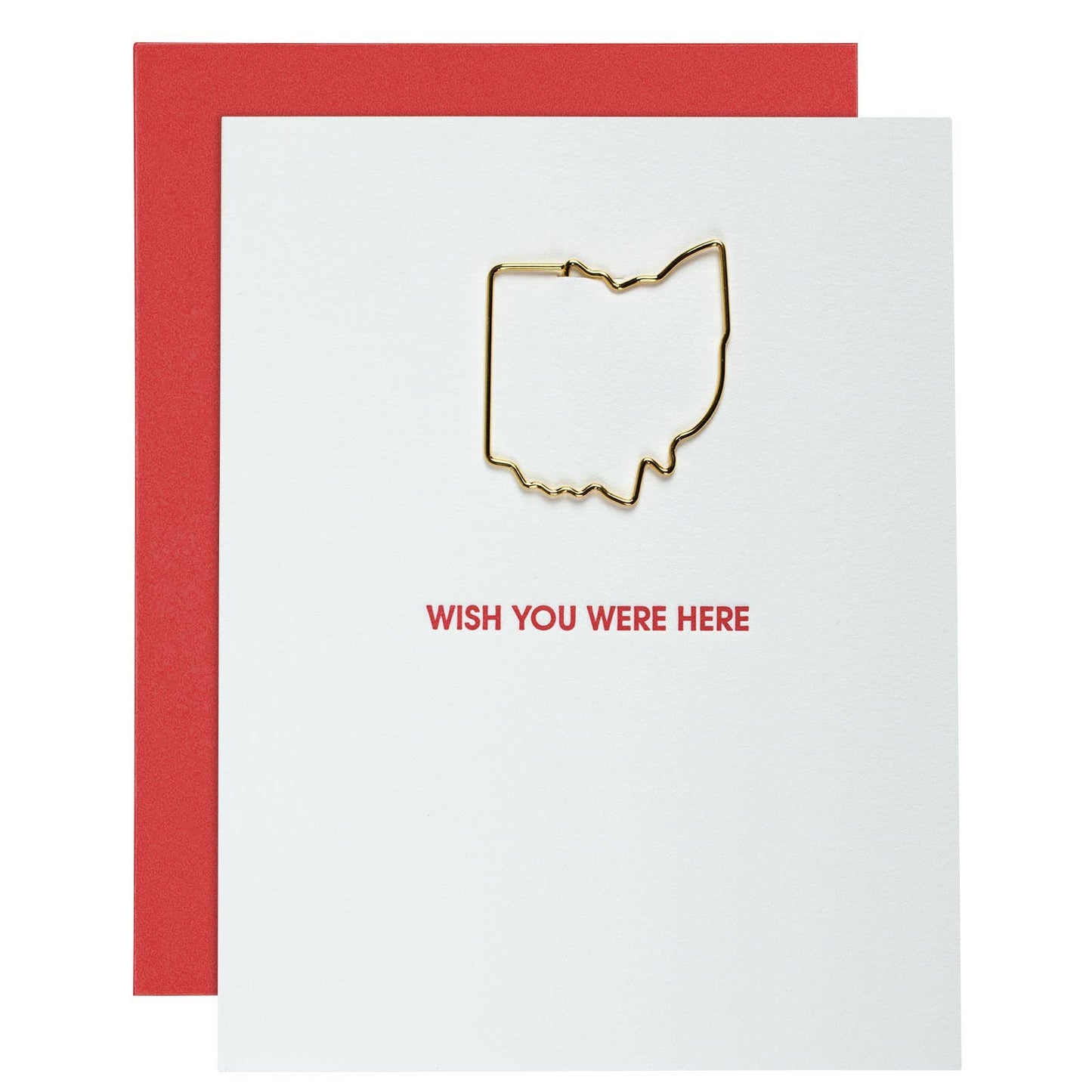 Wish You Were Here - Ohio State - Ohio Paper Clip Card