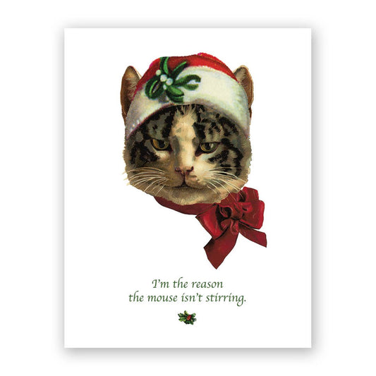 Cat's Christmas Holiday Greeting Card: Single