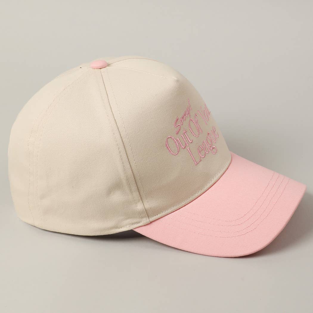 Sorry Out Of Your League Embroidery Baseball Cap: Pink / ONE SIZE