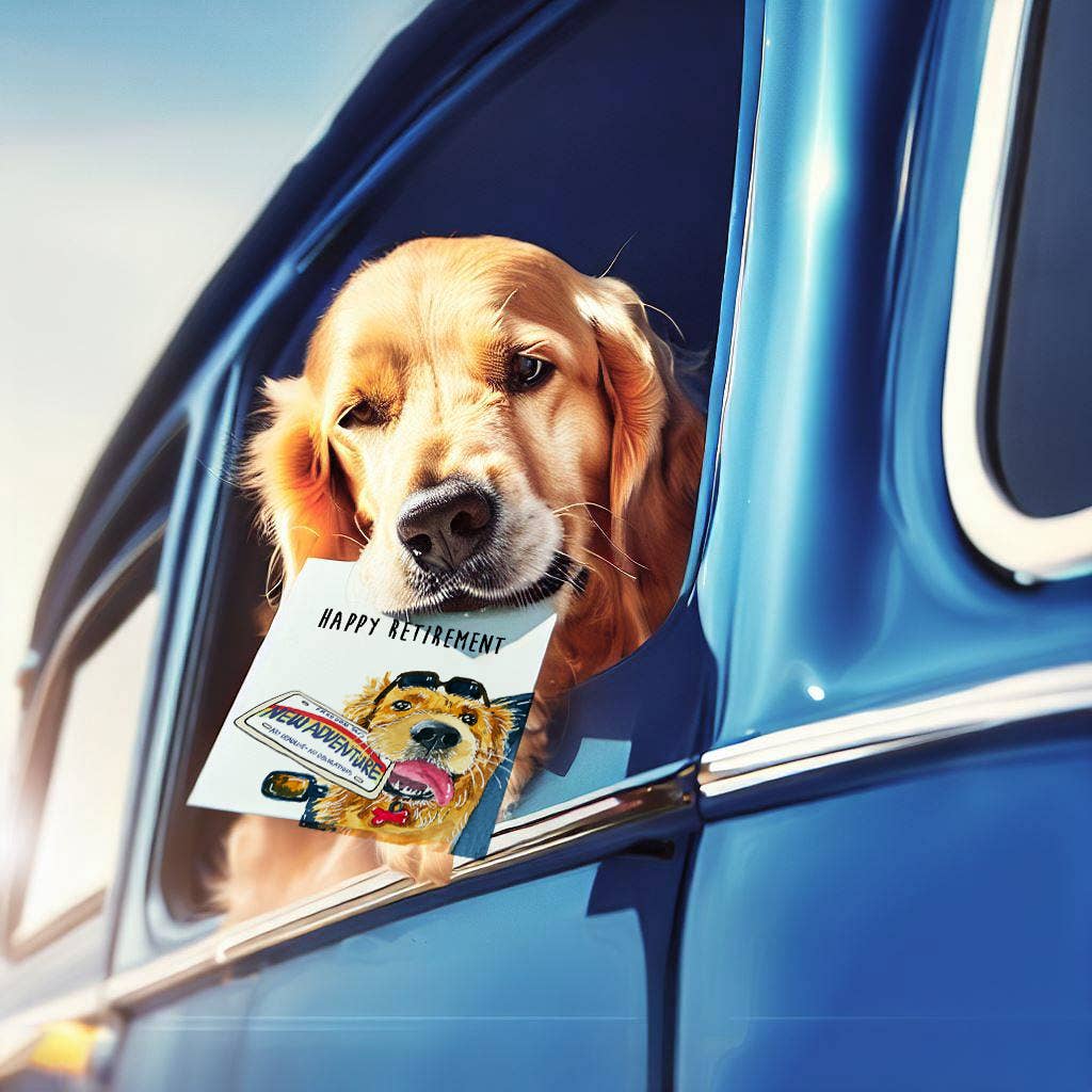 Road Trip Adventure Awaits - Funny Retirement Card