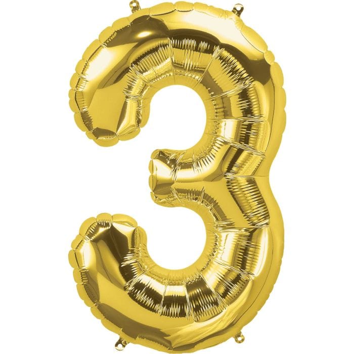 Gold/ Rose Gold/ Pink Foil Number Balloon