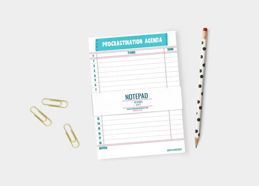 Procrastination Agenda - 5x7 Notepad