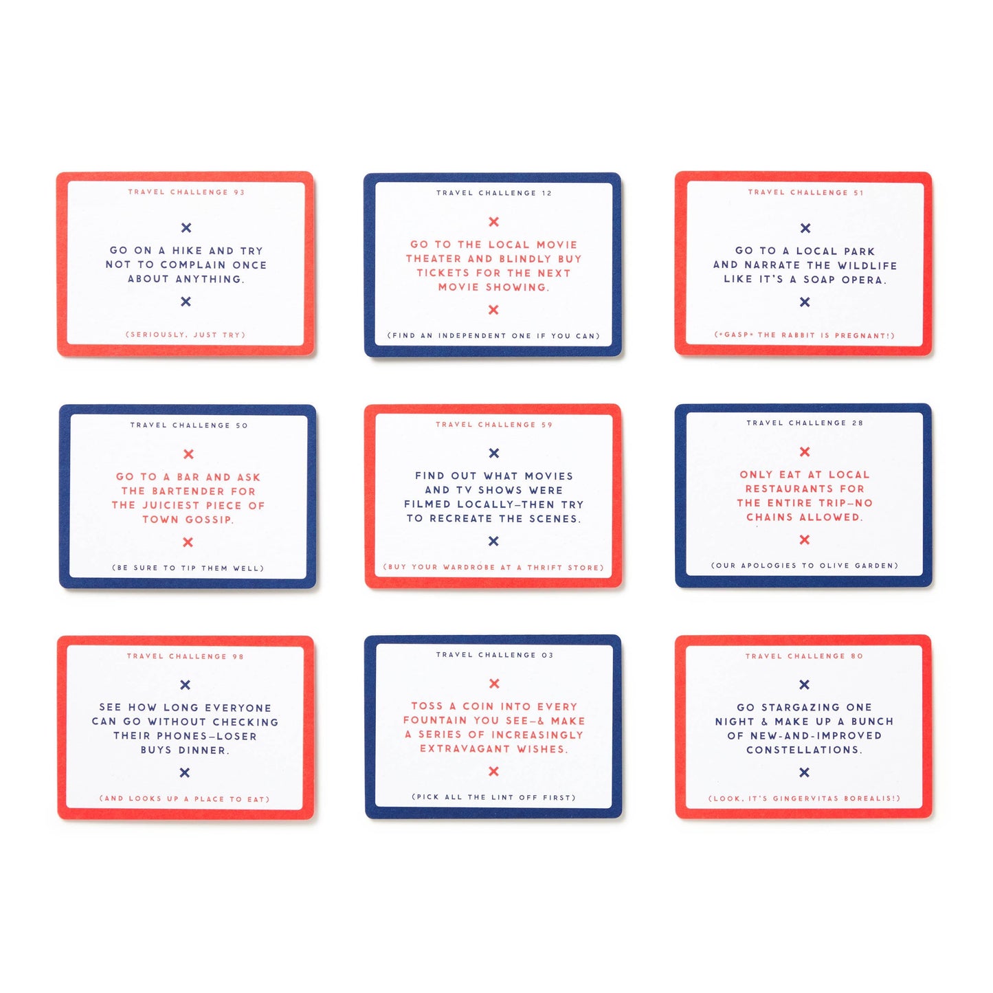 Brass Monkey Challenge Accepted Travel Tasks Card Deck