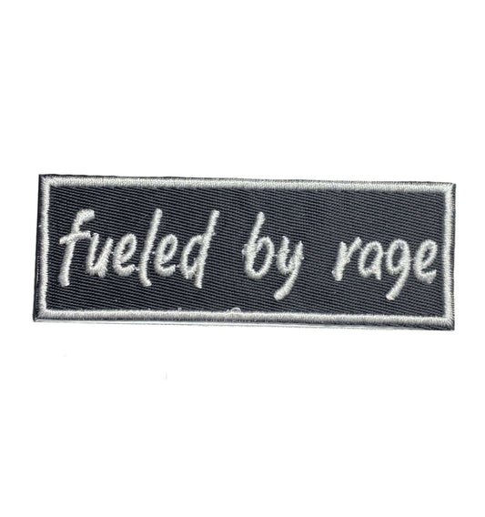 Fueled by Rage, Embroidered, Iron on Patch, Hat Bar