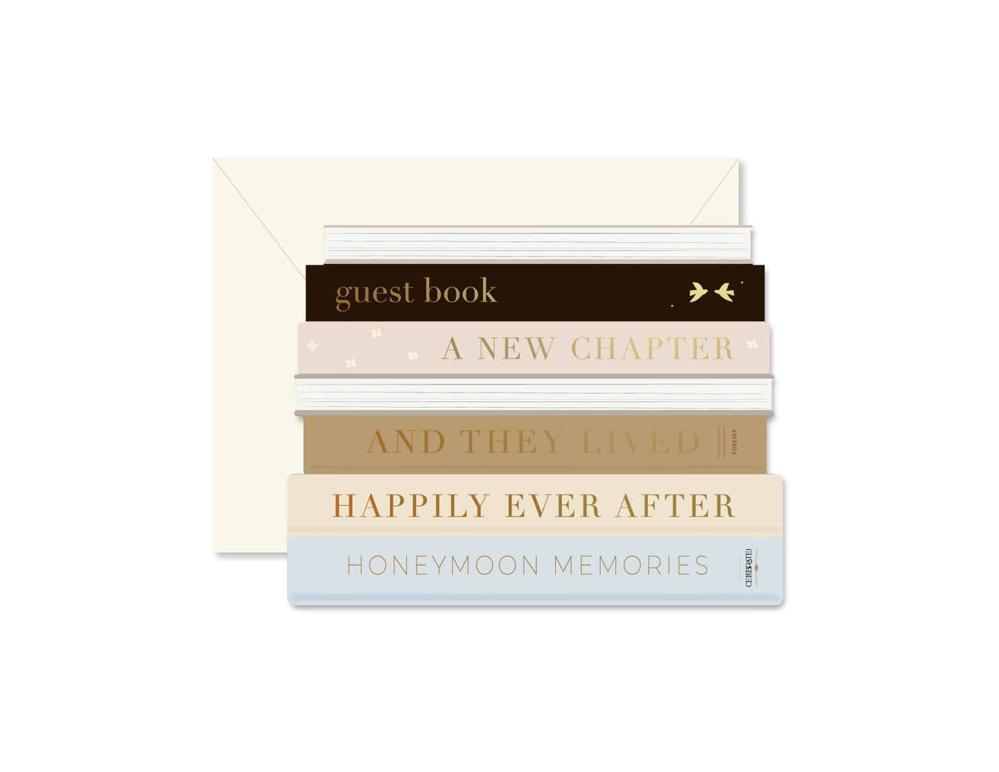 Wedding Books die-cut Greeting Card