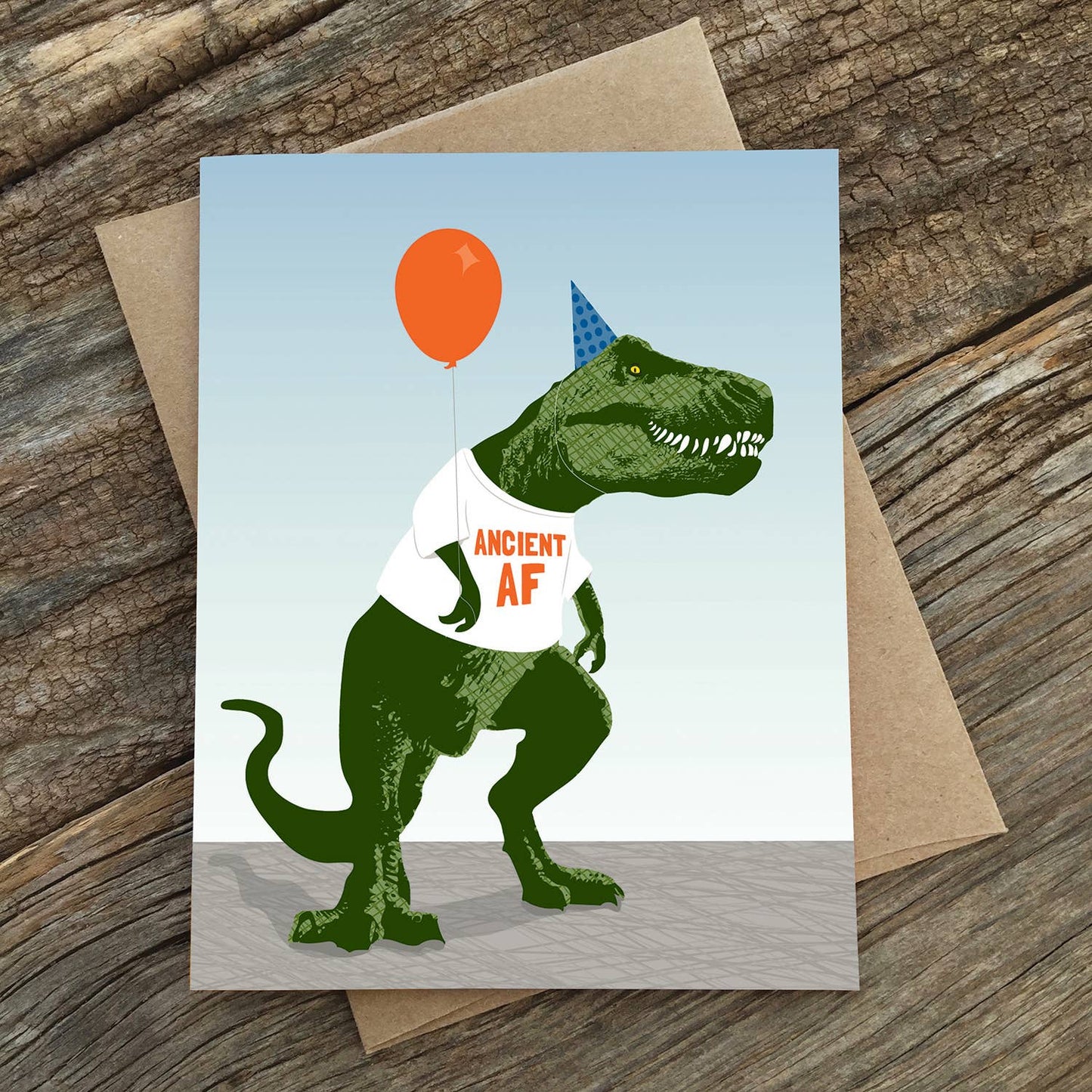 Ancient AF T-Rex Birthday Card