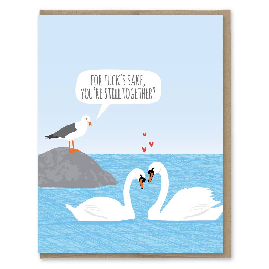 Still Together Swans Anniversary Card