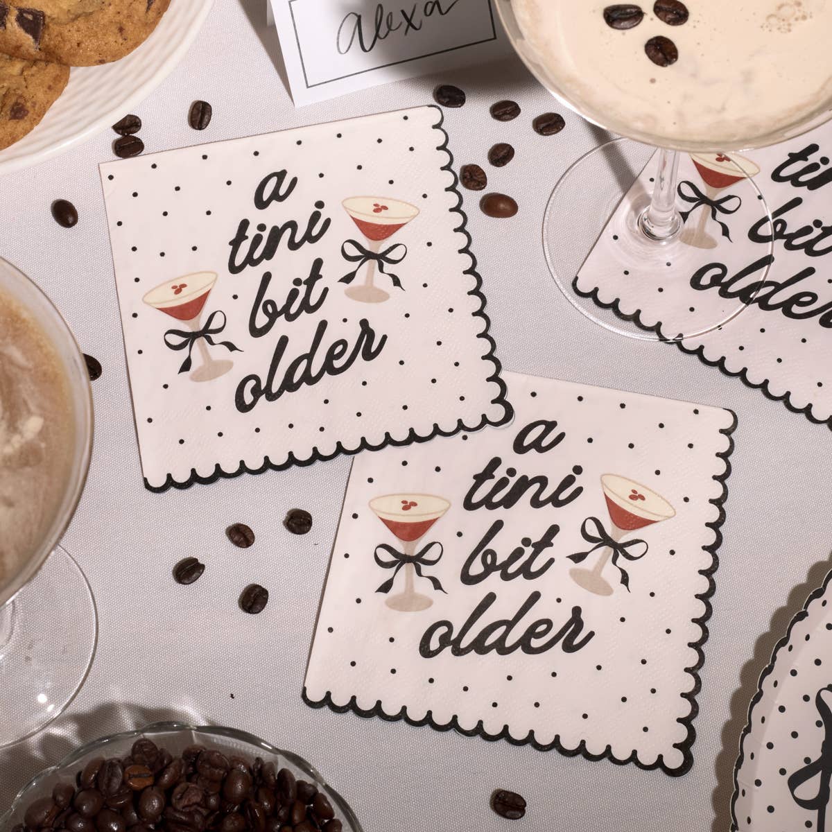A Tini Bit Older Napkins 25 Pack | Martini, Birthday, Cheers