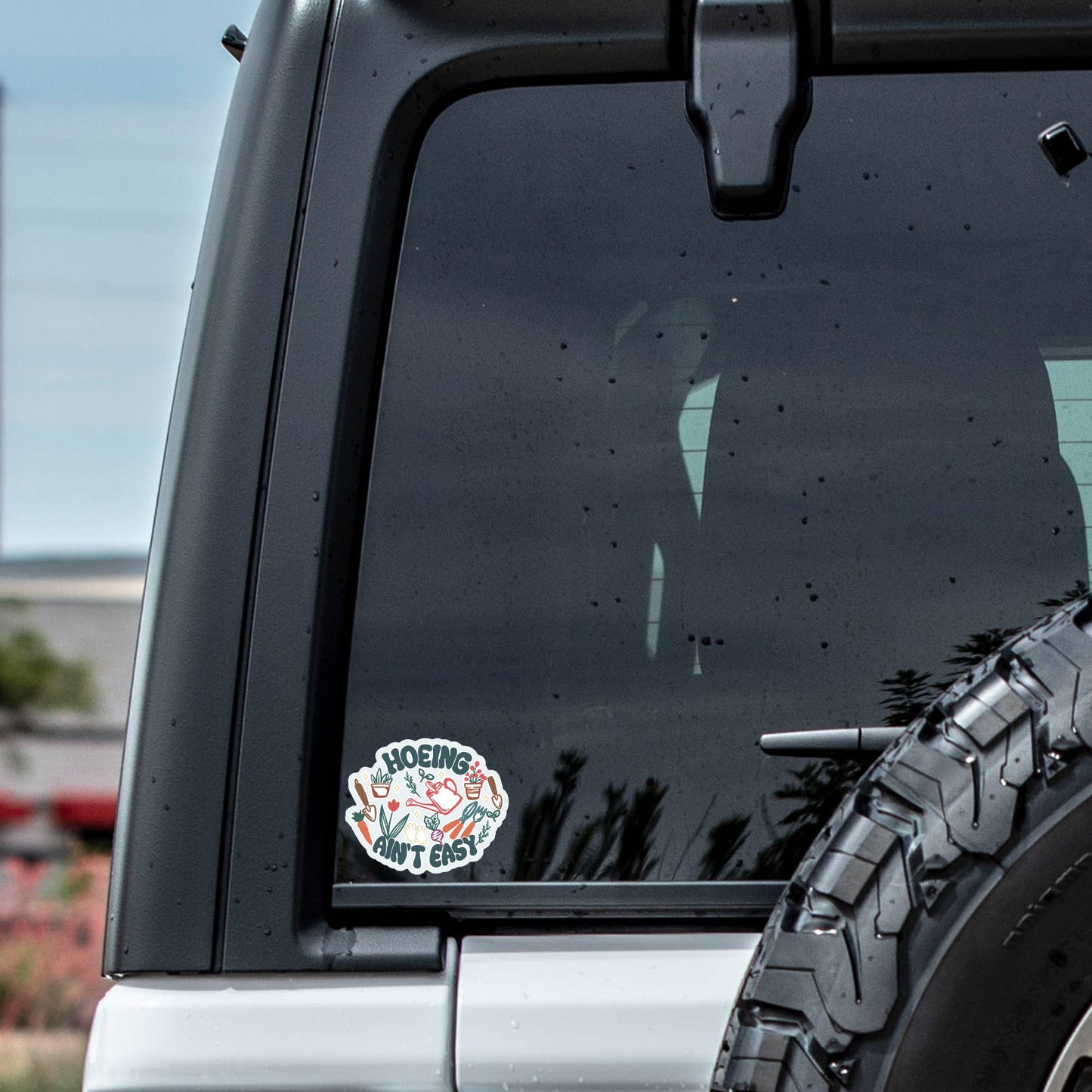 Hoeing Ain't Easy Sticker