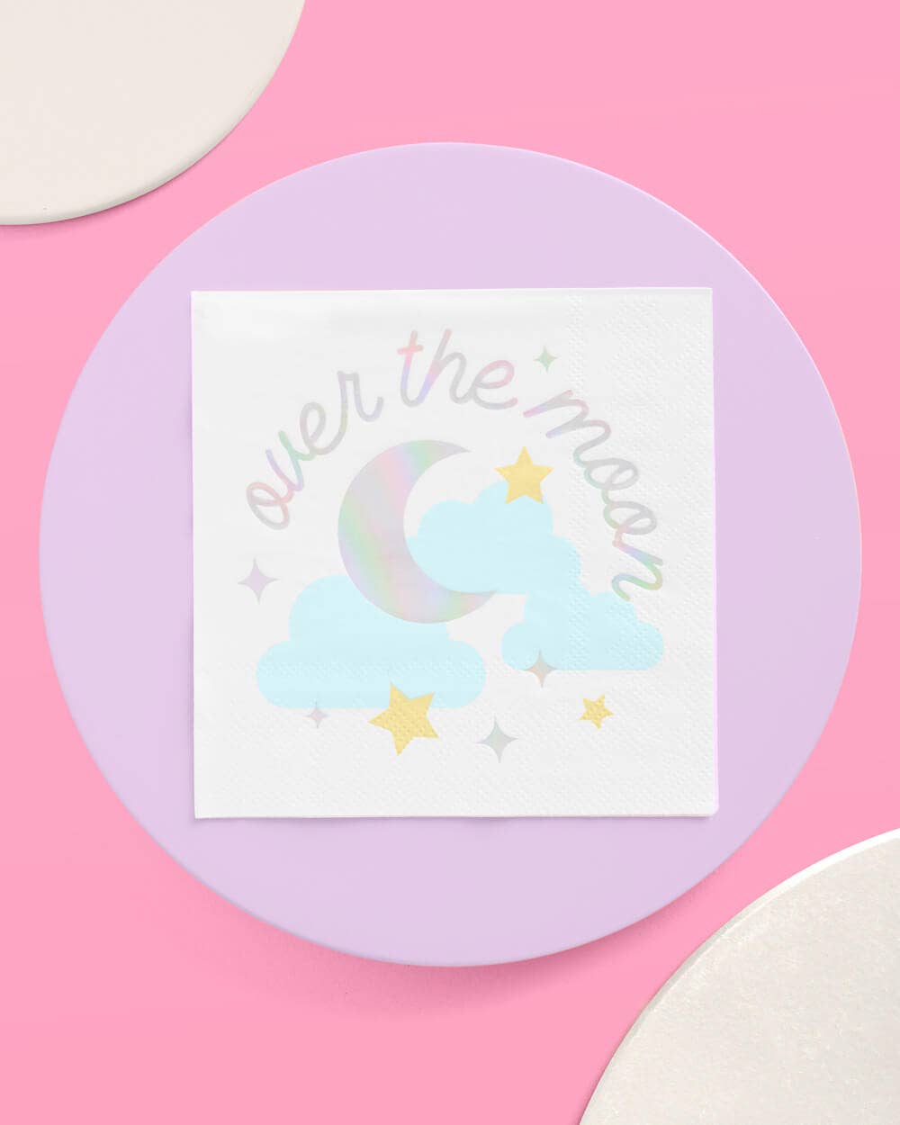 Over the Moon Napkins - 50 paper napkins baby shower