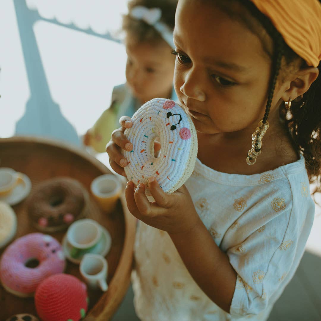 Pretend Play Food Rattle - Donut: Pink