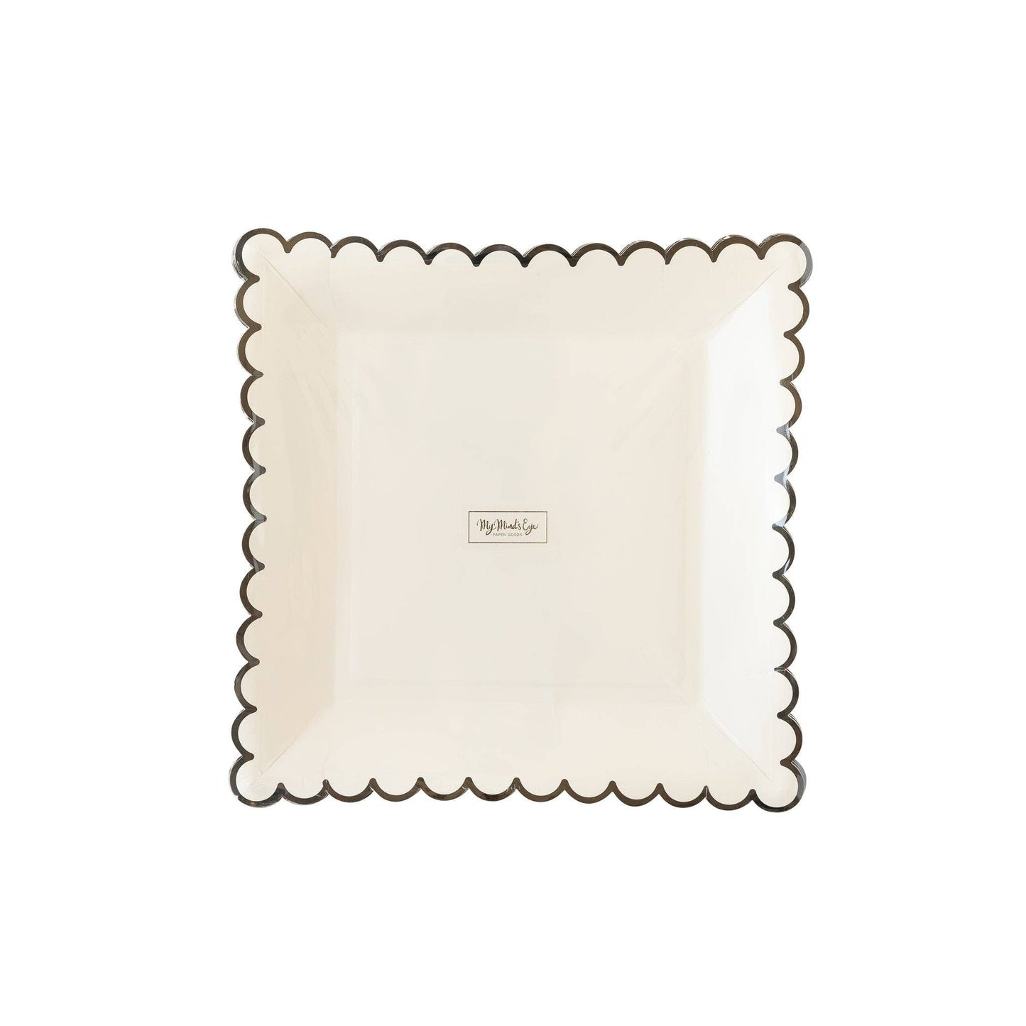 Ephemera Halloween White With Black Edge Scallop Plate