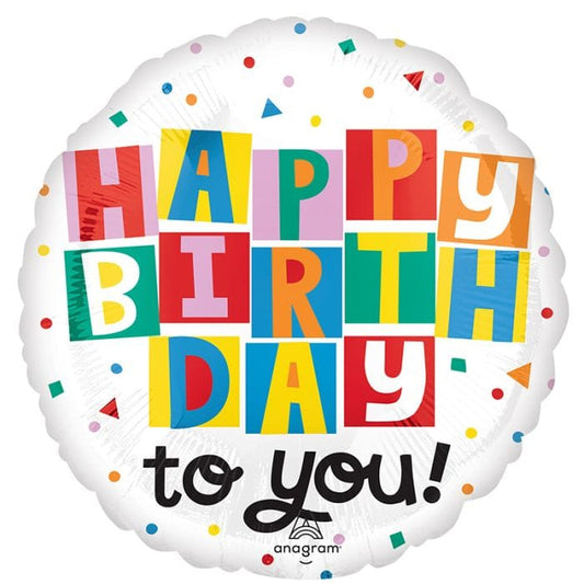 18" Happy Birthday To You Balloon