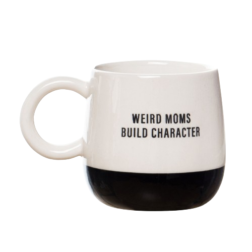 Weird Moms Cer Mug: Black/White / 100% Stoneware