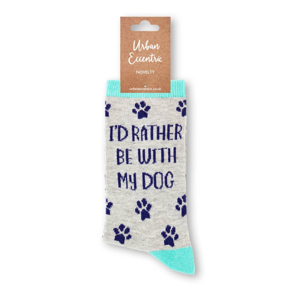 Ladies Rather Be With My Dog Socks: 4-8