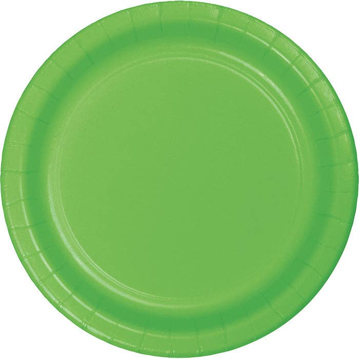 Fresh Lime Green Value 8.75" Paper Dinner Plate, 8/Pkg