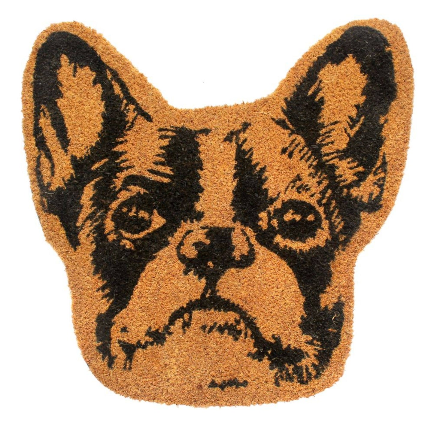 RugSmith Natural Tufted Terrier Head Coir Doormat, 20" x 20"