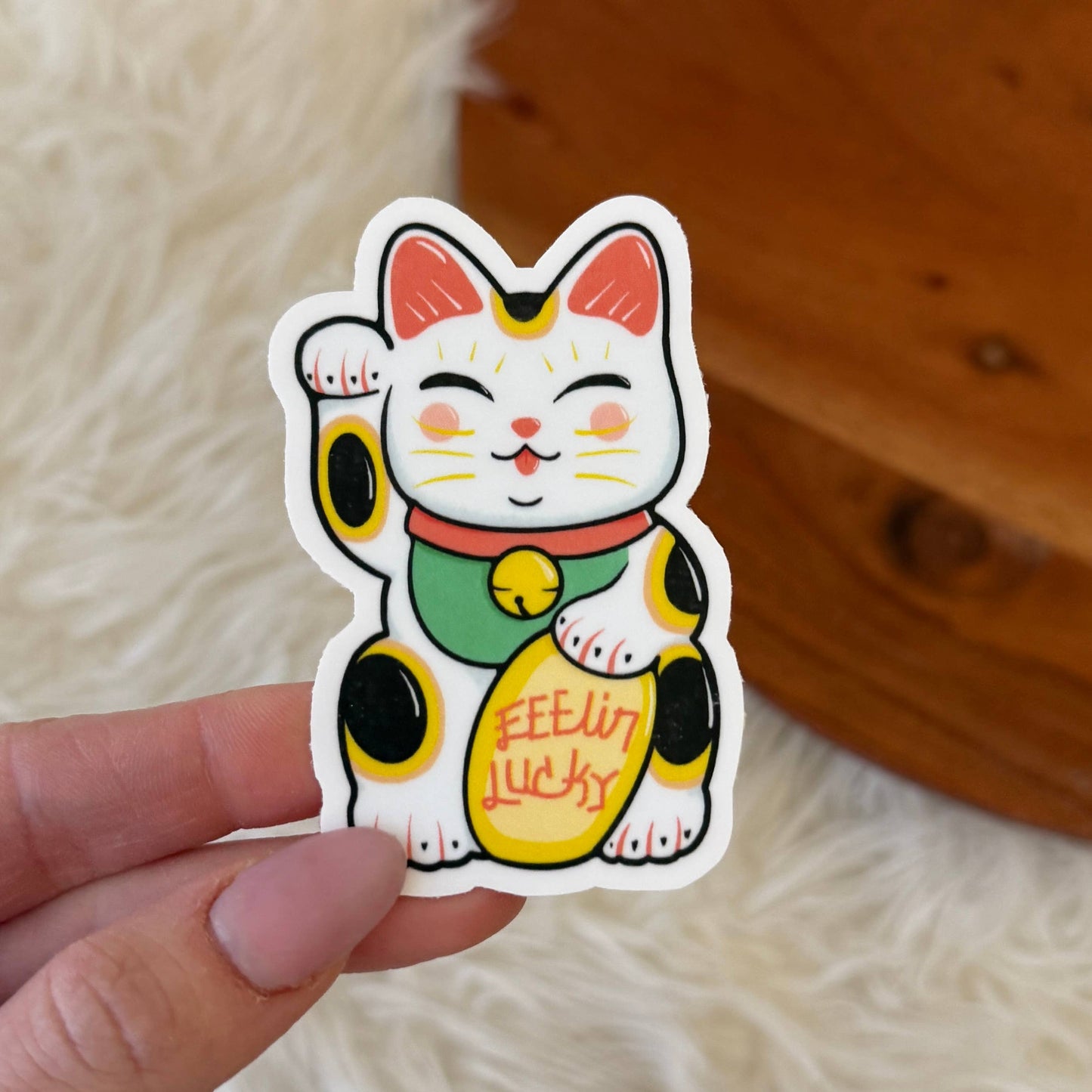 Feelin Lucky Cat Sticker